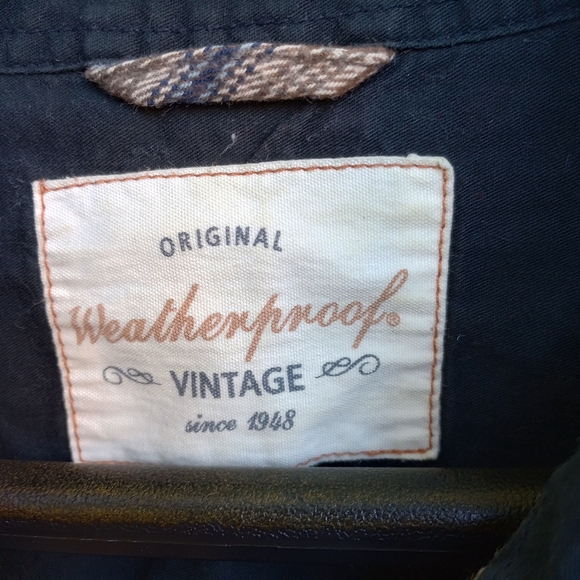 Weatherproof Vintage Men's Flannel Button- Size M Brown and Blue Plaid - Picture 2 of 7